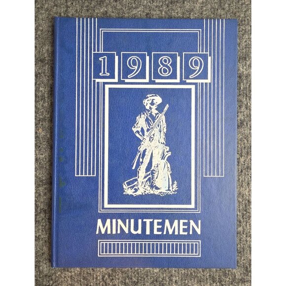1989 Minutemen Yearbook Vol 14 Hardcover High School Annual Historical Photos - Picture 1 of 6